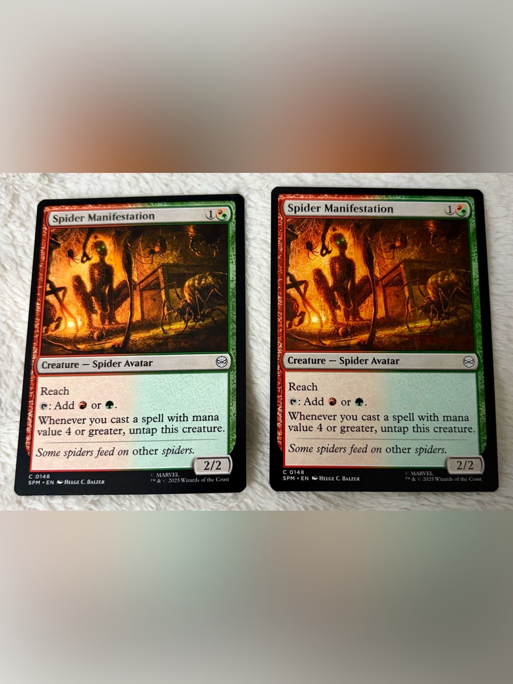 MTG Marvel’s Spider-Man Spider Manifestation 148 x2 | Creature — Spider Avatar